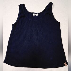 tentree Ribbed Women's Navy Tank Top